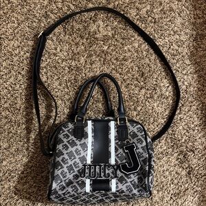 Juicy Couture Monogram Black and White Satchel